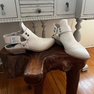 Dolce Vita Cream Ankle Booties